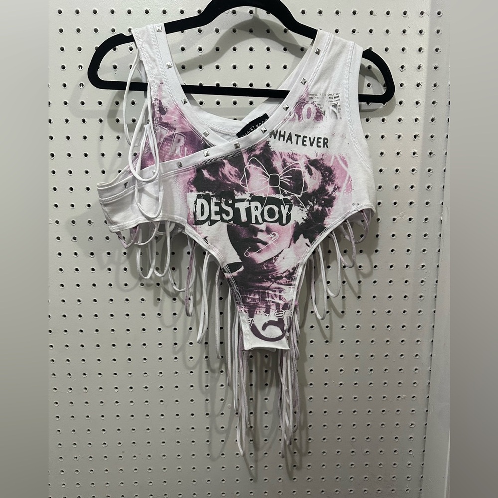 Current Mood Punk Cut Up Shirt
